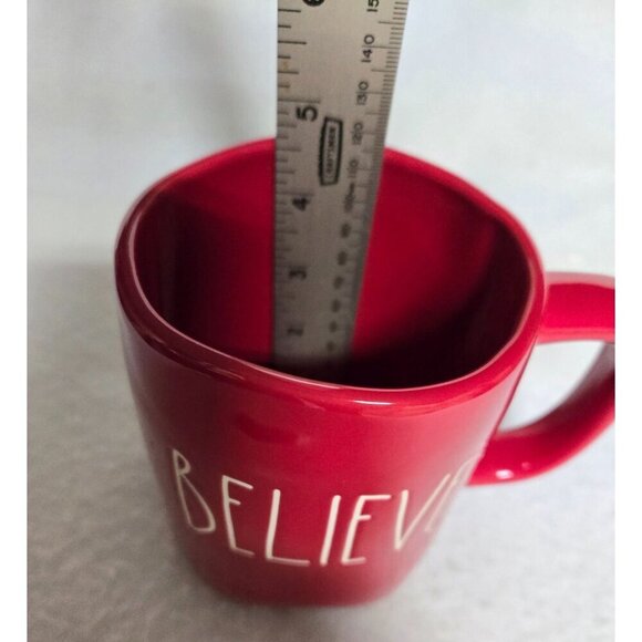 Rae Dunn By Magenta "Believe" Red Ceramic Mug 14oz - Picture 9 of 11